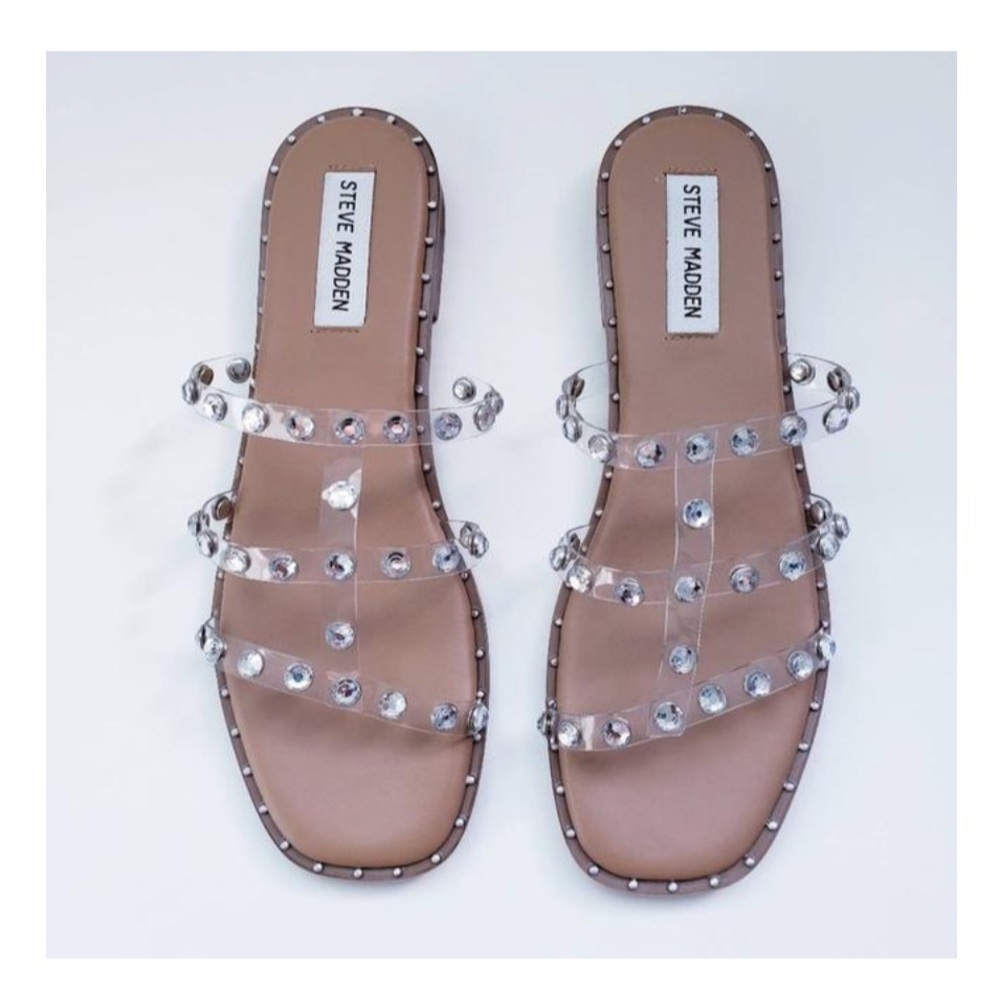 Steve Madden studded slide on sandals